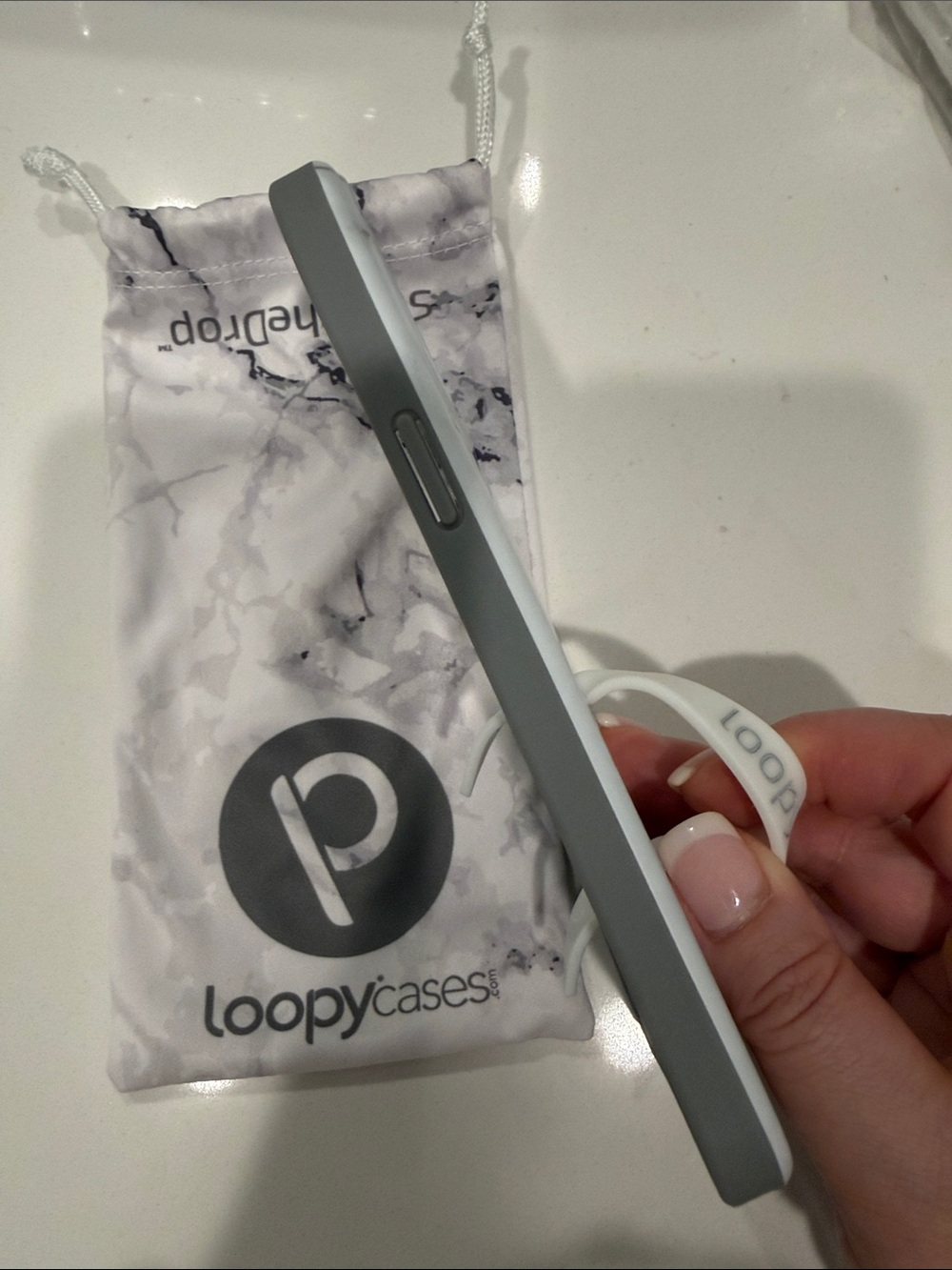 Loopy Case for iPhone 12 Pro Max- White Marble - Picture 4 of 10